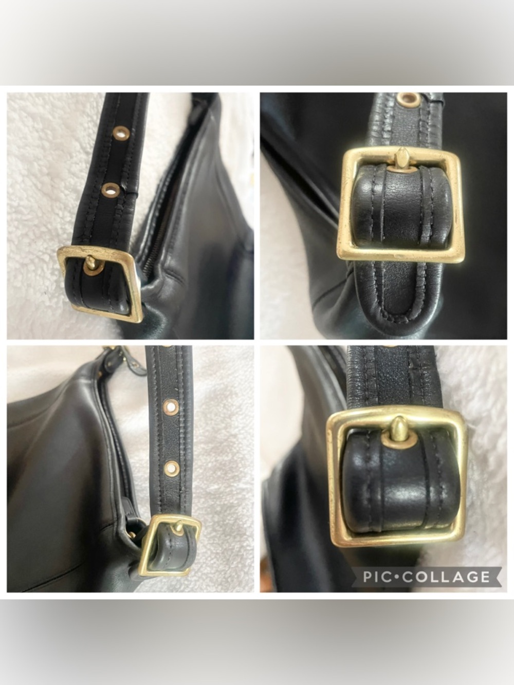 Vintage Coach Black Slim Duffle Sac Bucket Bag - Picture 14 of 16